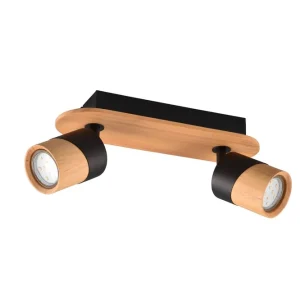 Trio Lighting Aruni Spotlight 2L GU10 trä/ mattsvart Matt svart - Belysning Säker betalning