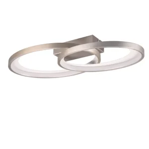 Erbjudande Trio Lighting Malaga LED Plafond borstad stål Borstad stål - Belysning