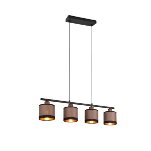 Endast denna vecka Trio Lighting Davos Taklampa 4L E14 mattsvart/ greige Matt svart/Greige - Belysning