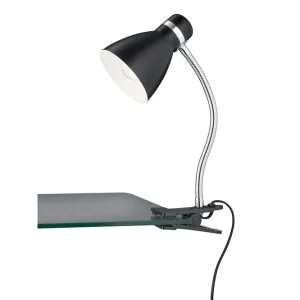 Trygg betalning Trio Lighting Harvey klämlampa E27 mattsvart Matt svart - Belysning