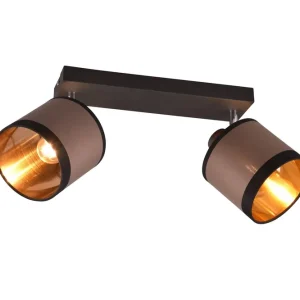 I lager Trio Lighting Davos Spotlight 2L E14 mattsvart/ greige Matt svart/Greige - Belysning