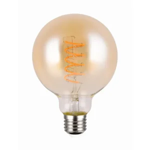 Trio Lighting LK LED E27 filament big globe 4W 200lm 1800K brun Brun - Belysning Nyhet