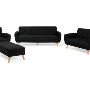 Florli Soffgrupp 2-Sits+3-Sits Svart - Möbler Populär