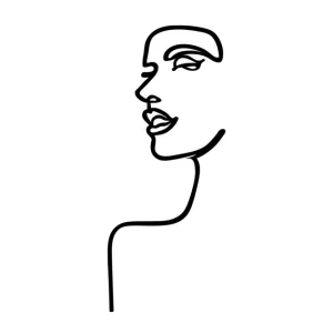 Woman Profile Väggdekor - Inredning & dekor risnedsättning
