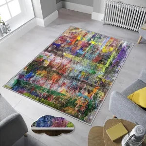 Homefesto Matta 80x120 cm Multifärgad - Textil & mattor Trygg betalning